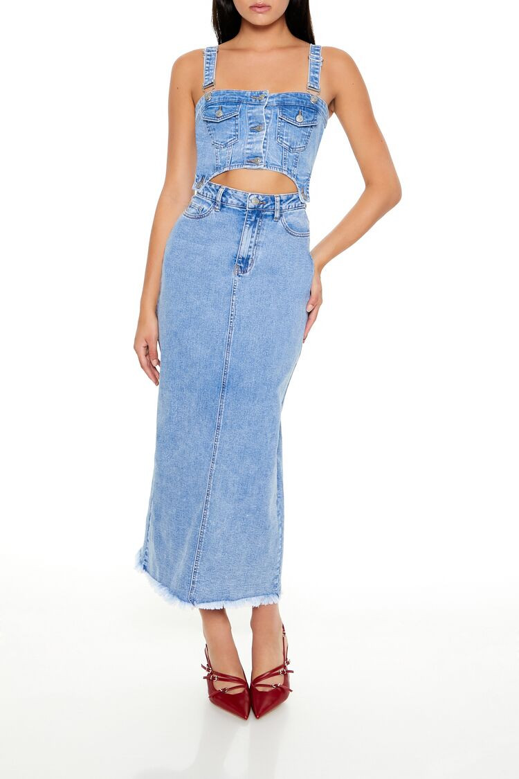 Detachable Denim Overall Dress | Forever 21