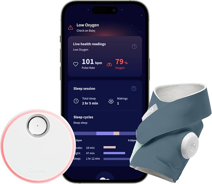 Owlet Dream Sock Smart Baby Monitor, Better Sleep for Baby & You | Amazon (US)