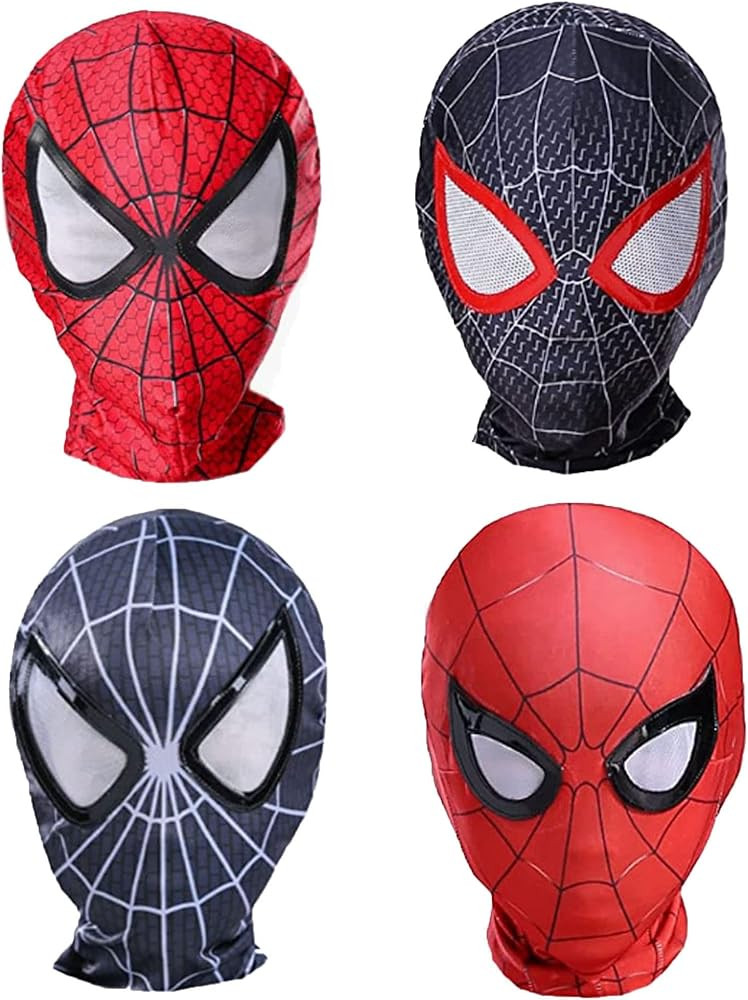 HJIAYAN 4 Pieces of Superhero Children's Halloween Play Masks with Different Characters Red, Blac... | Amazon (CA)
