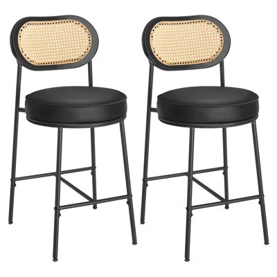 Set of 2 Bar Stools, Upholstered Stools | Wayfair North America