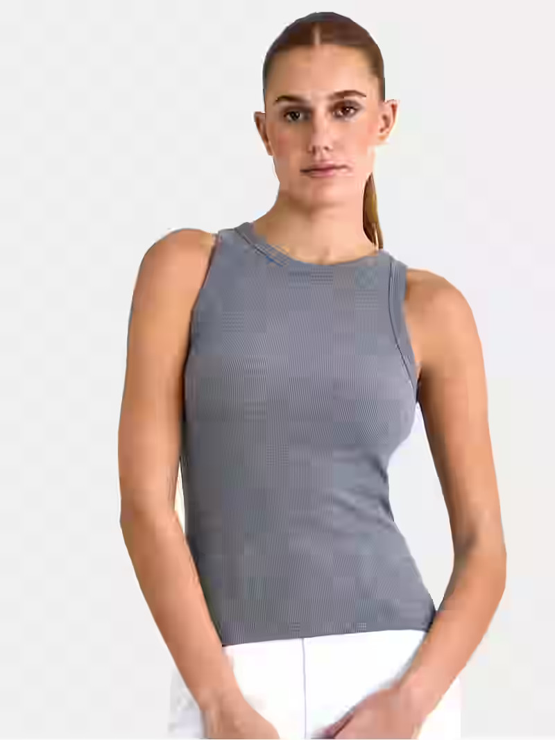 Time and Tru Women's High Neck Ribbed Tank Top, Sizes XS-XXXL | Walmart (US)