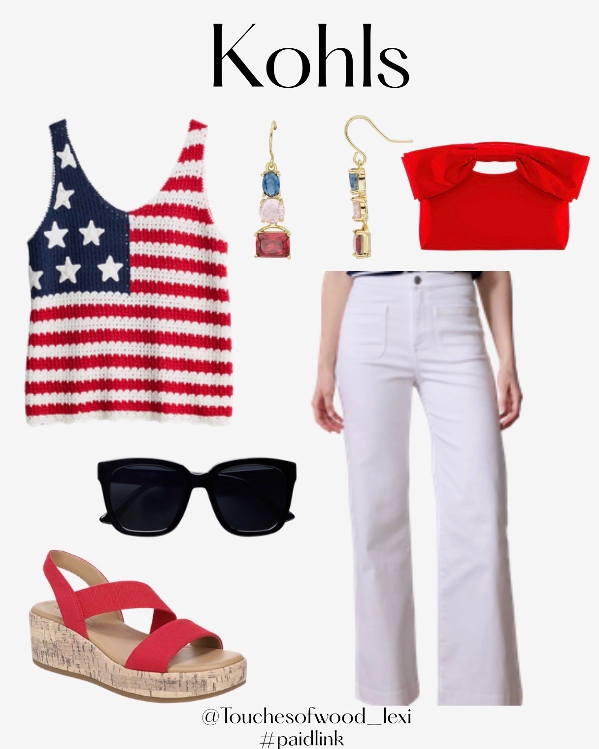 The cutest Memorial Day & 4th of July outfit 🇺🇸🤍

Putting together an easy, affordable look from Kohl’s — perfect for summer holidays, BBQs, and casual outings. I love how this red, white, and blue outfit is festive but still wearable all summer long.

Featuring:
• patriotic tank top
• white pants
• red sandals
• sunglasses + accessories

Perfect for:
• 4th of July outfit
• Memorial Day outfit
• summer outfit ideas
• casual everyday outfits
• BBQ & holiday outfits

#LTKSeasonal #LTKootd #LTKgrwm