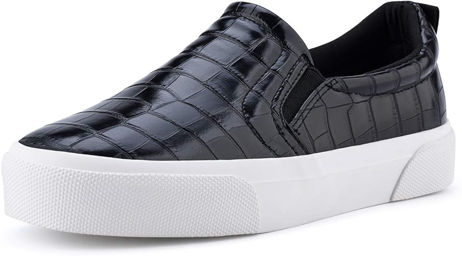 JENN ARDOR Women’s Fashion Sneakers Perforated Slip on Flats Comfortable Walking Casual Shoes | Amazon (US)