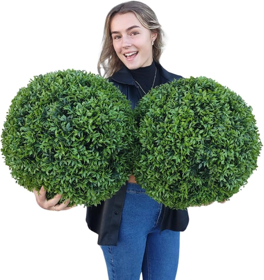 365 Curb Appeal Set of 2 Large Topiary Balls (Better Than a Boxwood) | Amazon (US)
