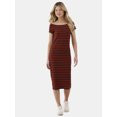 No Boundaries Ribbed Off the Shoulder Dress, Women’s - Walmart.com | Walmart (US)