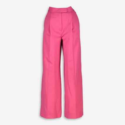 Bright Berry Wide Leg Trousers | TK Maxx