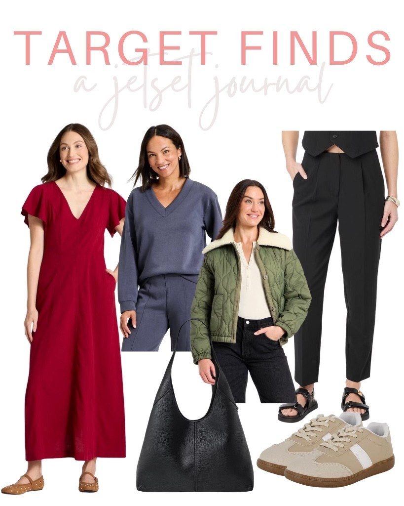 Target really makes it easy to make cute and cozy outfits for the season.
red dress, v neck long sleeve sweater, leather tote bag, neutral sneakers, target essential, target finds, seasonal favorites, cozy outfits, everyday looks, transitional outfit, fresh fashion, winter fashion

#LTKU #LTKSeasonal #LTKSaleAlert