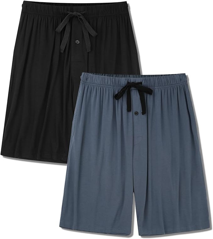 BAMBOO COOL Men's Pajama bottoms Lounge Sleep Shorts Soft Comfortable Breathable Pajamas Shorts w... | Amazon (US)