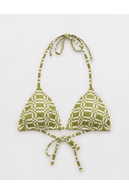 Aerie String Triangle Bikini Top Women's Palm XXS | Aerie