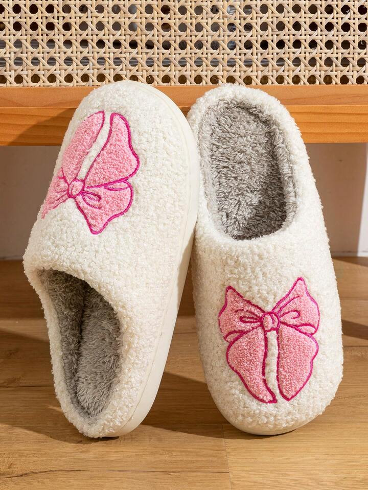 $5.74       
    $12.10
   
  -53%
        Pink Cute Bow Slip-On Slippers For Women Indoor Casual... | SHEIN
