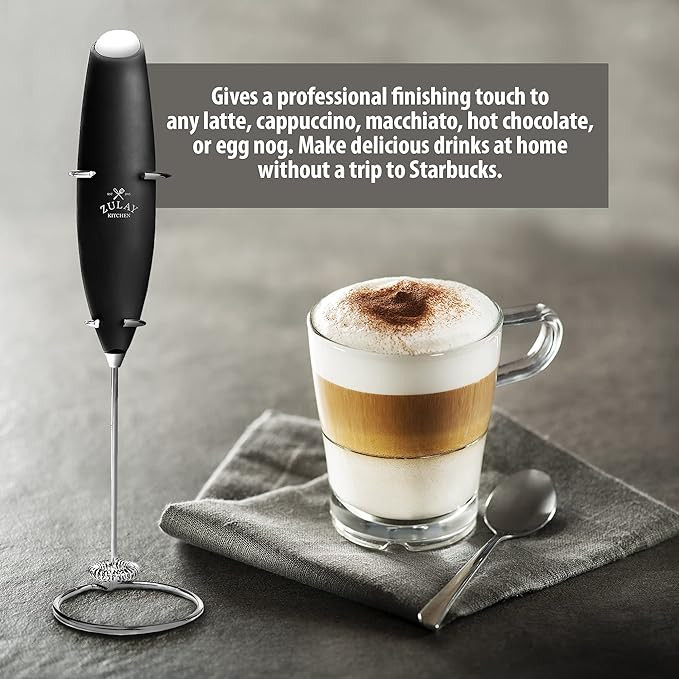 Zulay Original Milk Frother Handheld Foam Maker for Lattes - Whisk Drink Mixer for Coffee, Mini F... | Amazon (US)