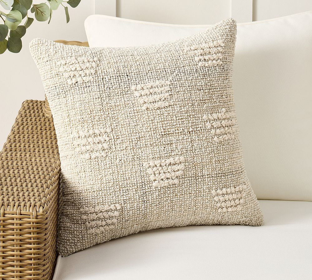 Mauri Textured Outdoor Pillow | Pottery Barn (US)
