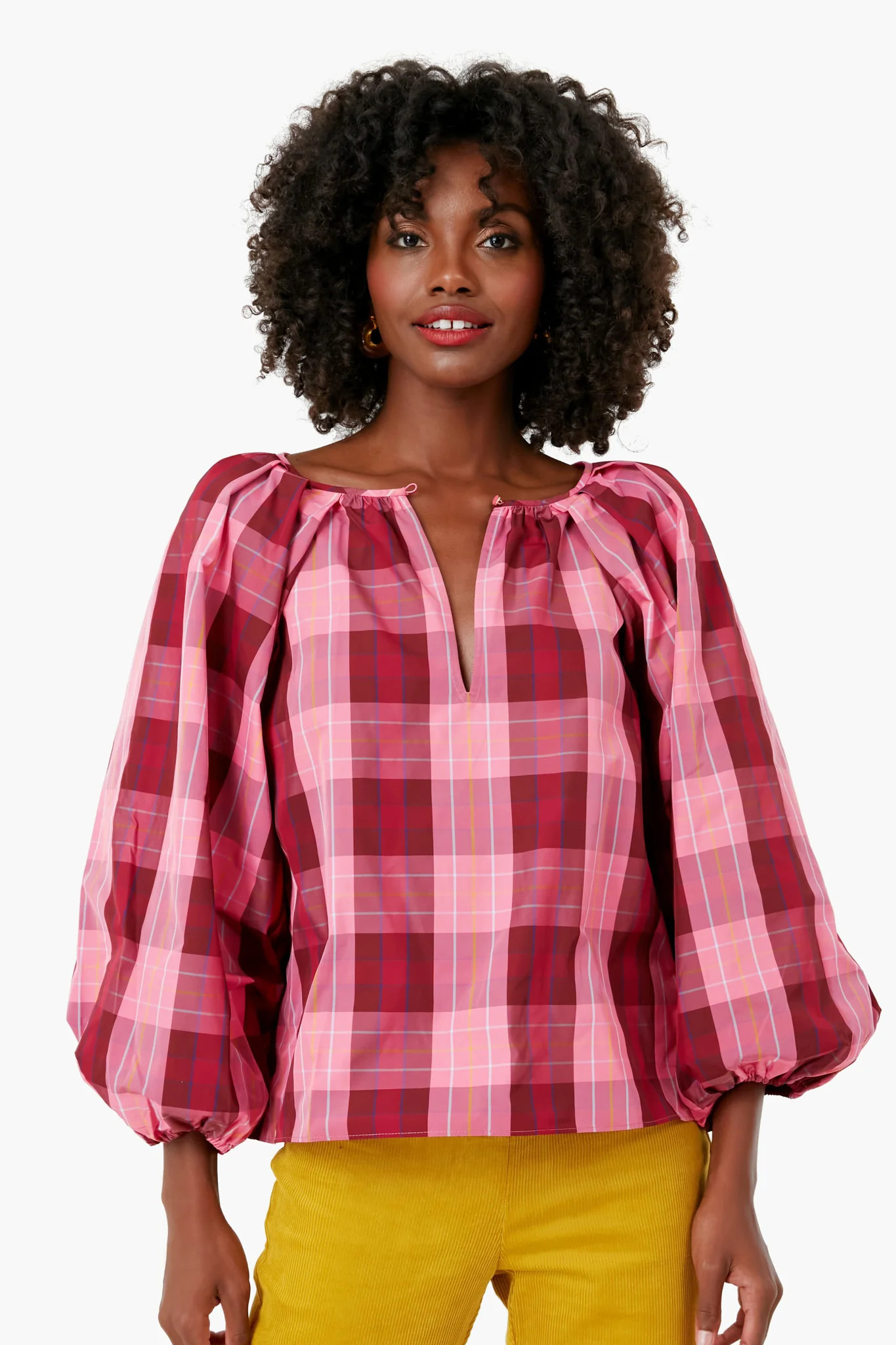 Bright Honeysuckle Greenhouse Plaid Top | Tuckernuck (US)