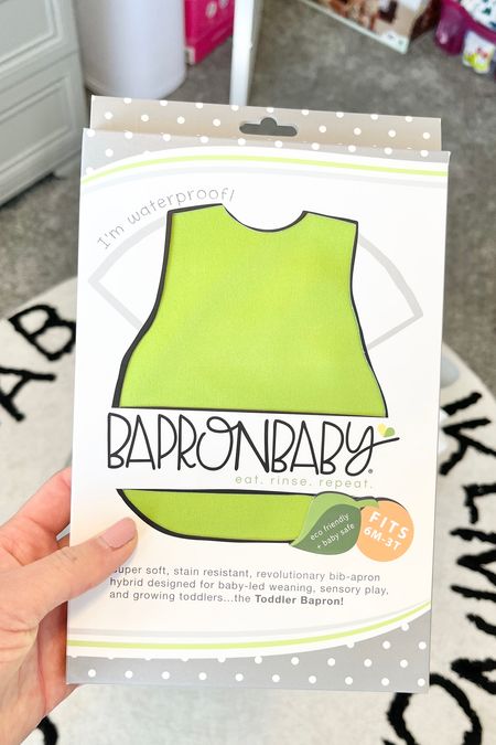 Shop it on bapronbaby.com. I was recommended these as a safe bib for small ones since it wraps around their body instead of their necks like most bibs—it’s also made with non toxic material. This is the 6m-3T size but they also have a 3-5T size. 

#LTKkids #LTKbump #LTKfamily