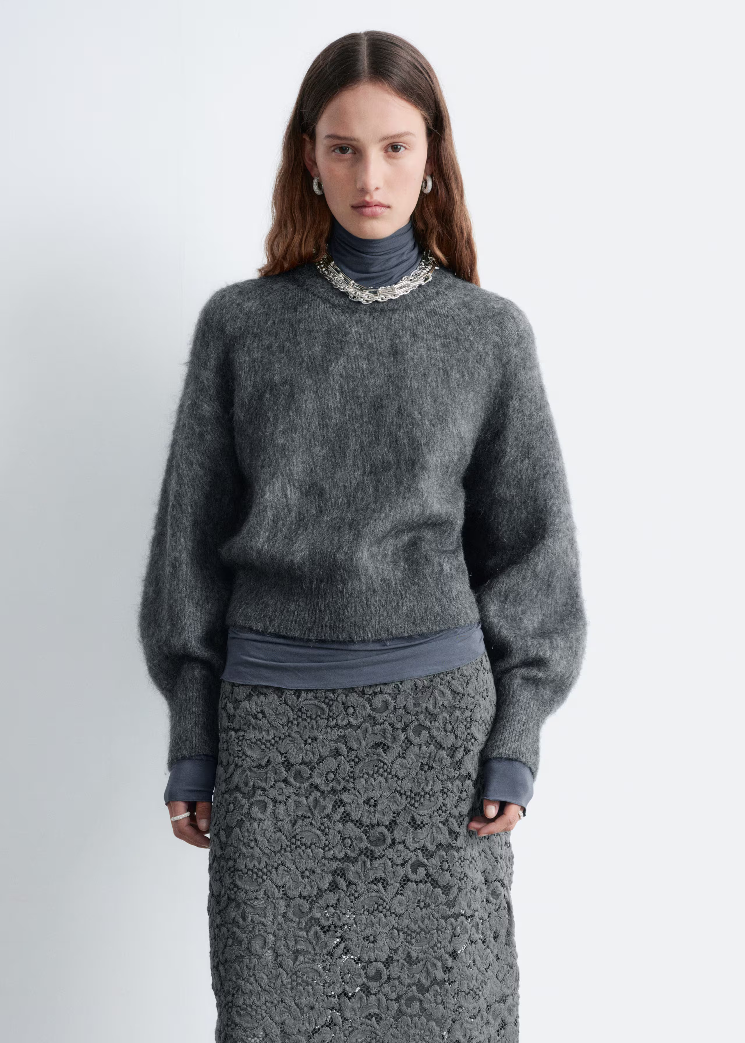 Mohair-Blend Balloon-Sleeve Jumper | & Other Stories UK
