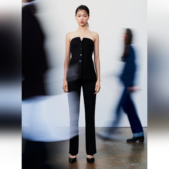 ZARA LONG BUSTIER TOP | Poshmark