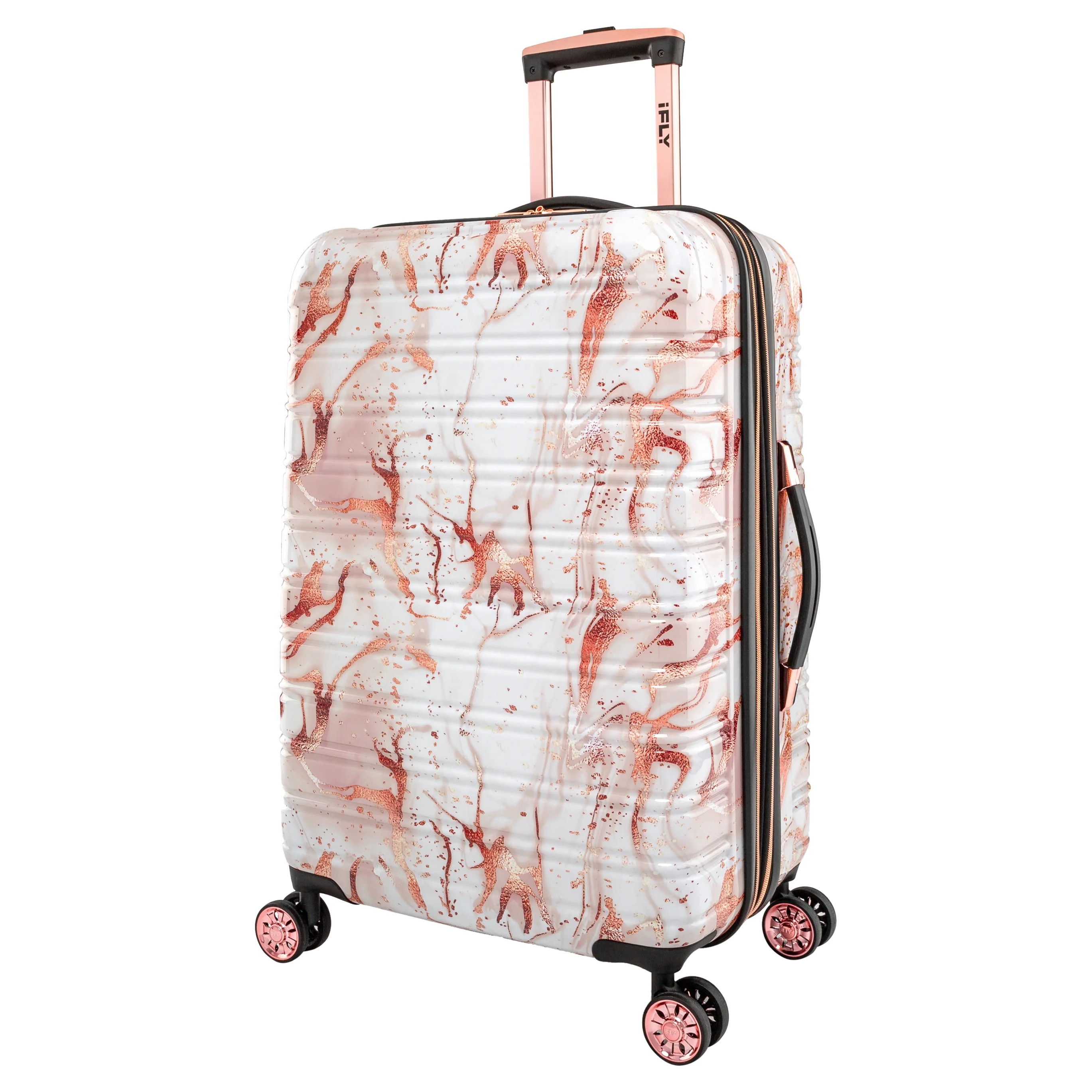 Ifly Hardside Fibertech 20", White/Rose Gold Marble | Walmart (US)
