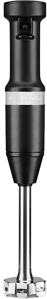 KitchenAid KHBV53BM Variable Speed Corded Hand Blender, Black Matte, 8 in | Amazon (US)