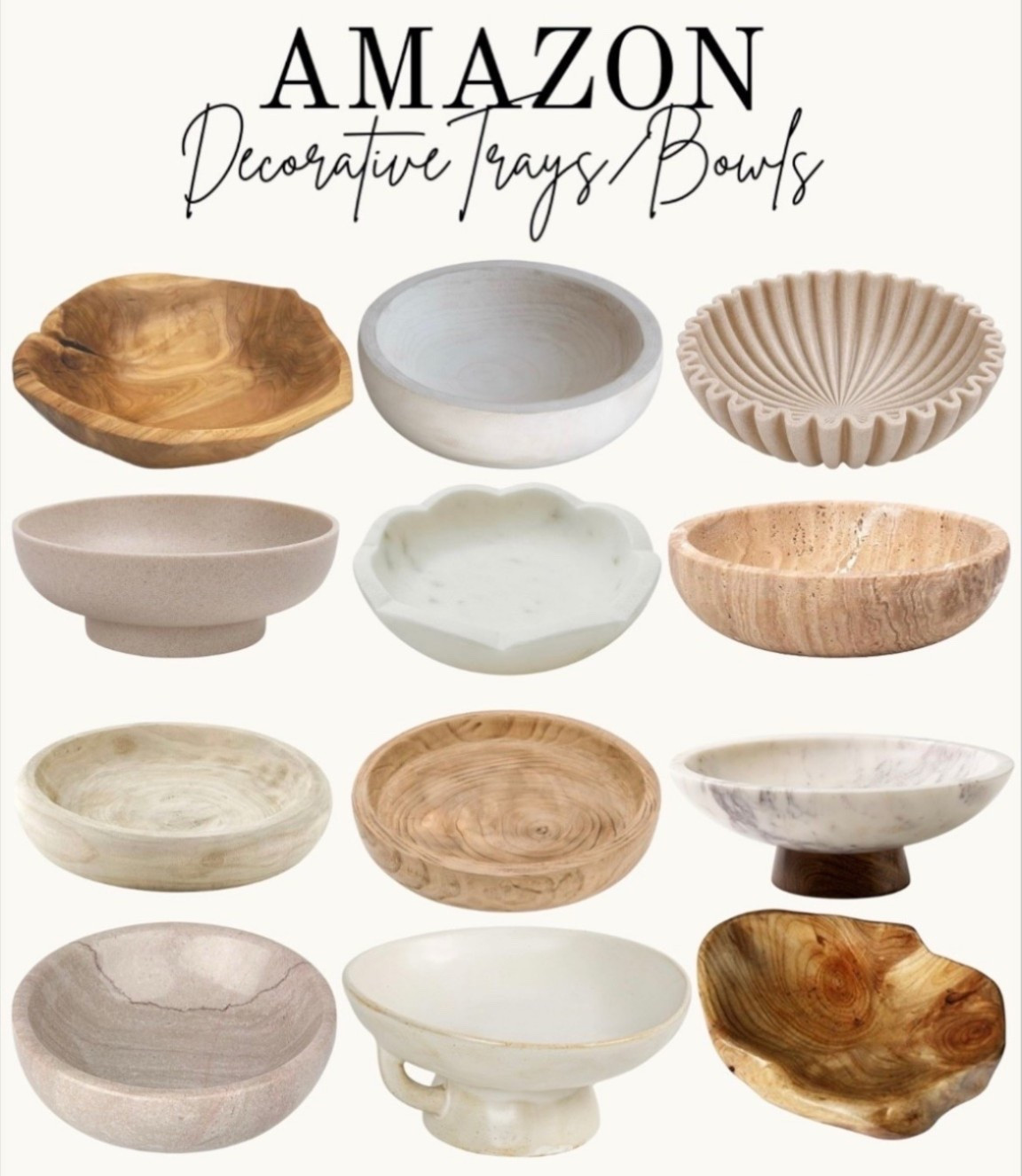 Decorative bowls/trays from Amazon! Each pictured is under $60🫶🏼

Wood bowl, fruit bowl, serving tray, home decor, table decor, console table decor, marble bowl, rustic, farmhouse, modern home, living room decor

#LTKFindsUnder50 #LTKFindsUnder100 

#LTKHome #LTKOver40