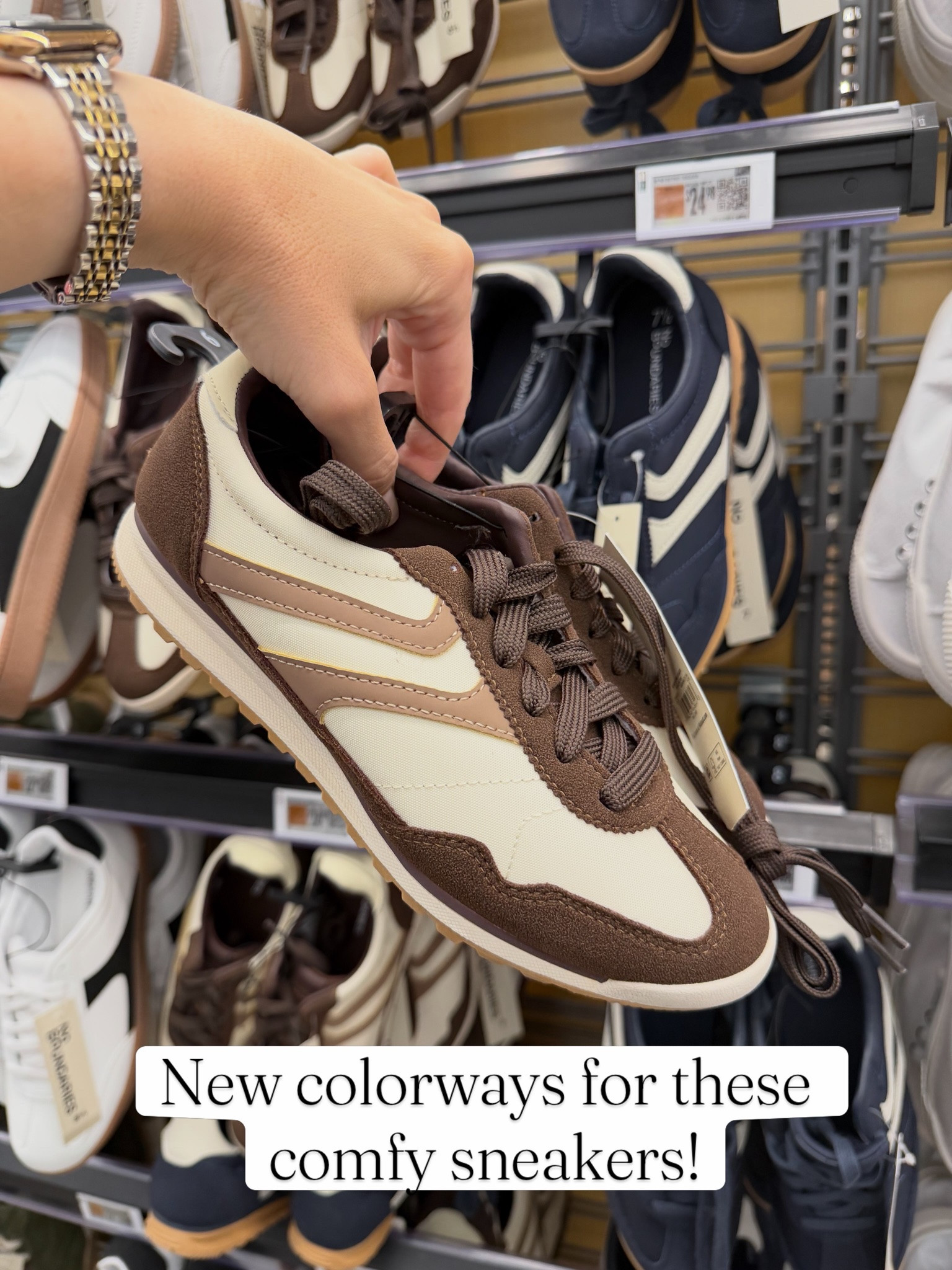 Walmart sneakers in new colorways for fall! These are comfy and fit tts. #walmartfashion