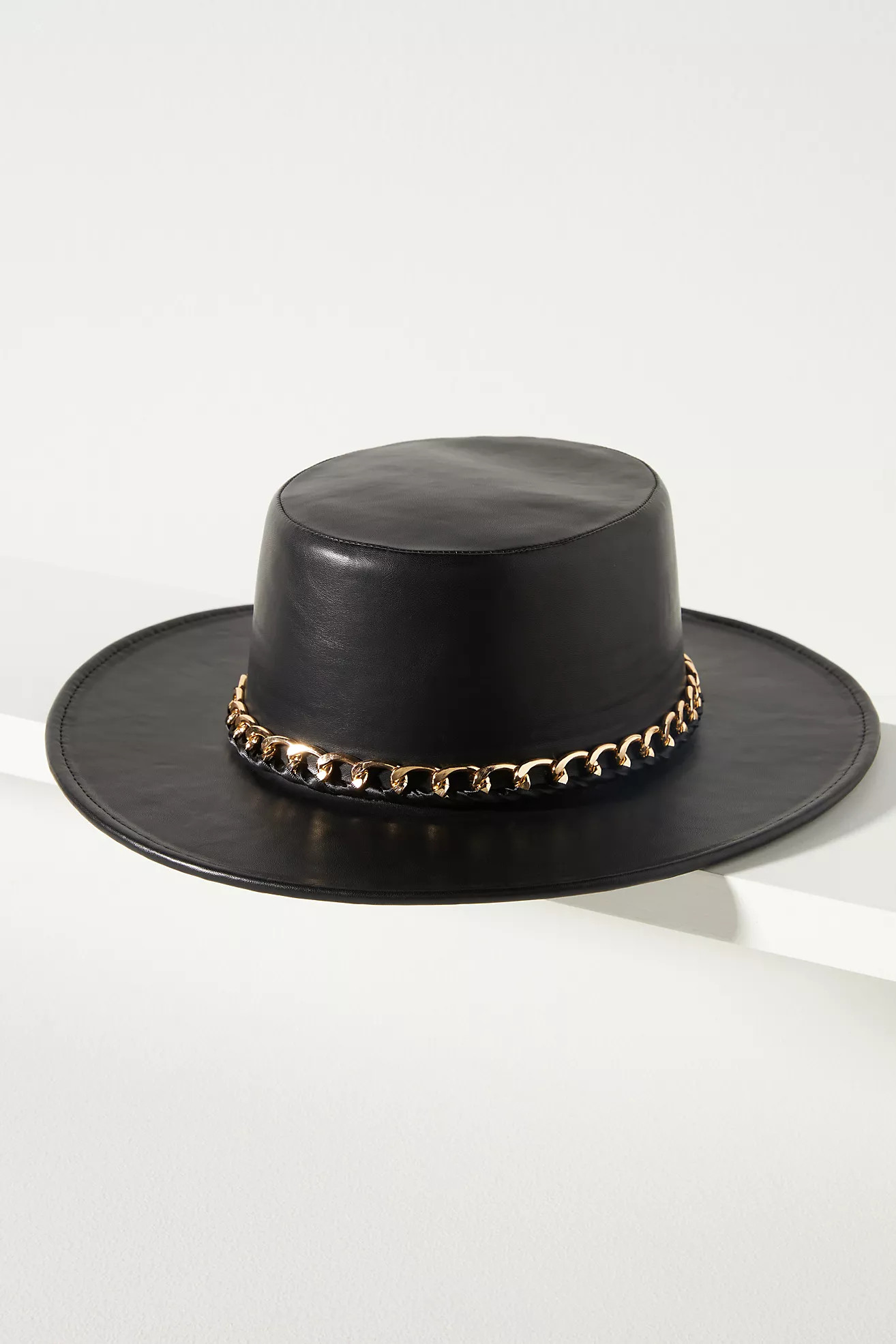 ASN Faux Leather Boater | Anthropologie (US)
