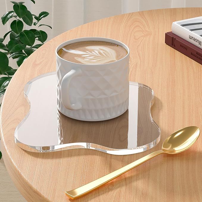 Acrylic Coaster Decorative Plates, Irregular Bar Drink Coaster, Clear Cloud Shape Coffee Cup Coas... | Amazon (US)