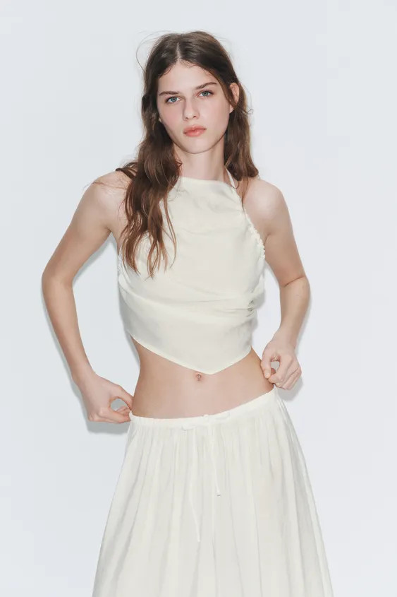 RUCHED HALTER TOP | Zara US