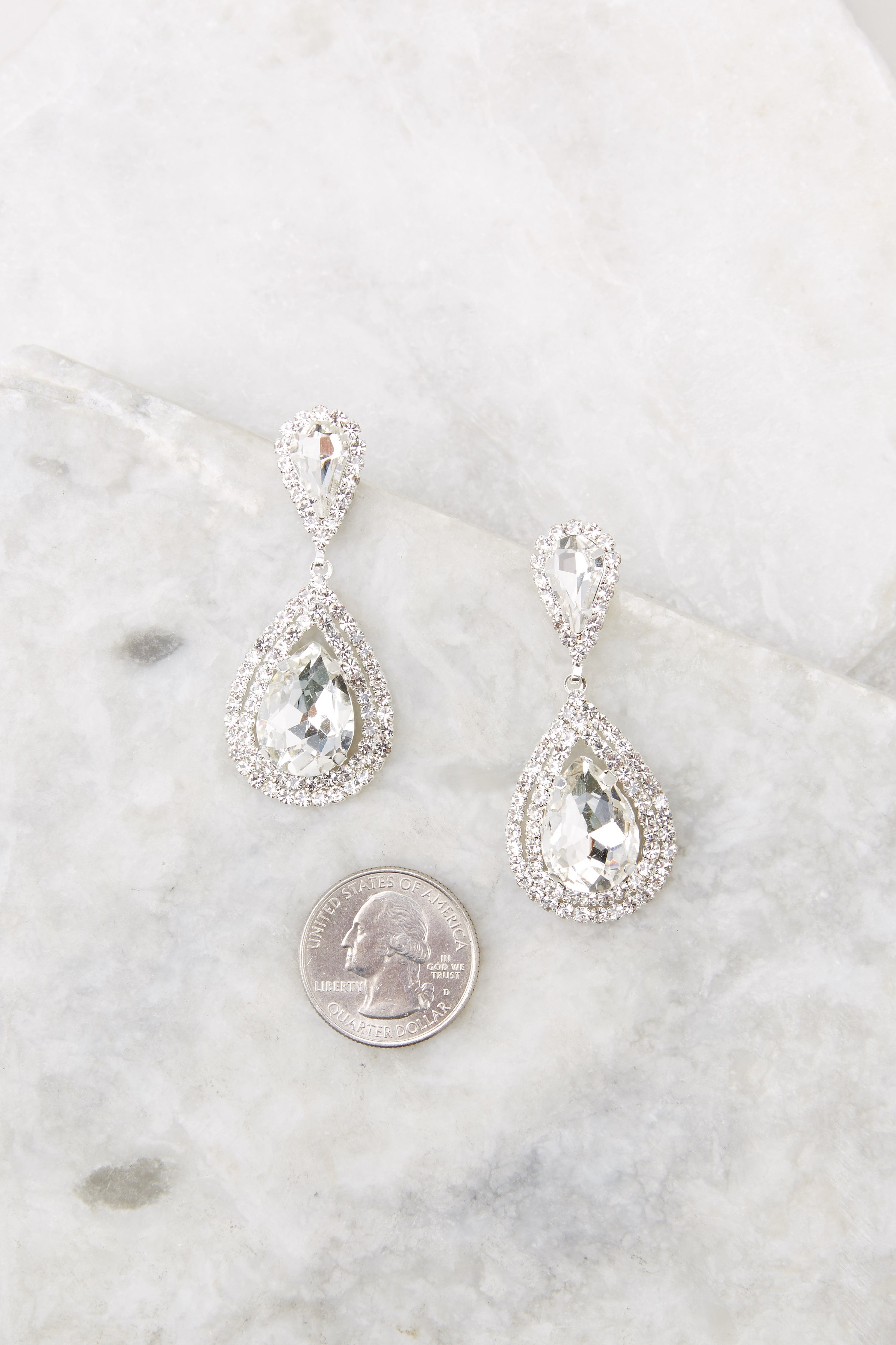 Luxurious Details Silver Earrings | Red Dress 