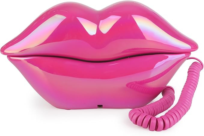 Sangyn Lip Phone Cute Corded Lip Telephones Novelty Sexy Mouth Wired Phone Cartoon Shaped Real La... | Amazon (US)