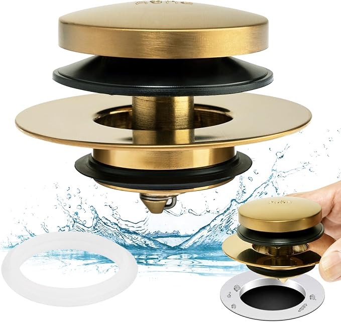 Artiwell Universal Tip Toe Bath Drain Stopper and Cover, Bathtub Drain Stopper, Replaces Lift and... | Amazon (US)