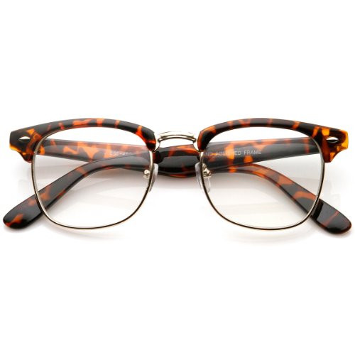 zeroUV - Vintage Inspired Classic Horn Rimmed Nerd Horn Rimmed UV400 Clear Lens Glasses | Amazon (US)