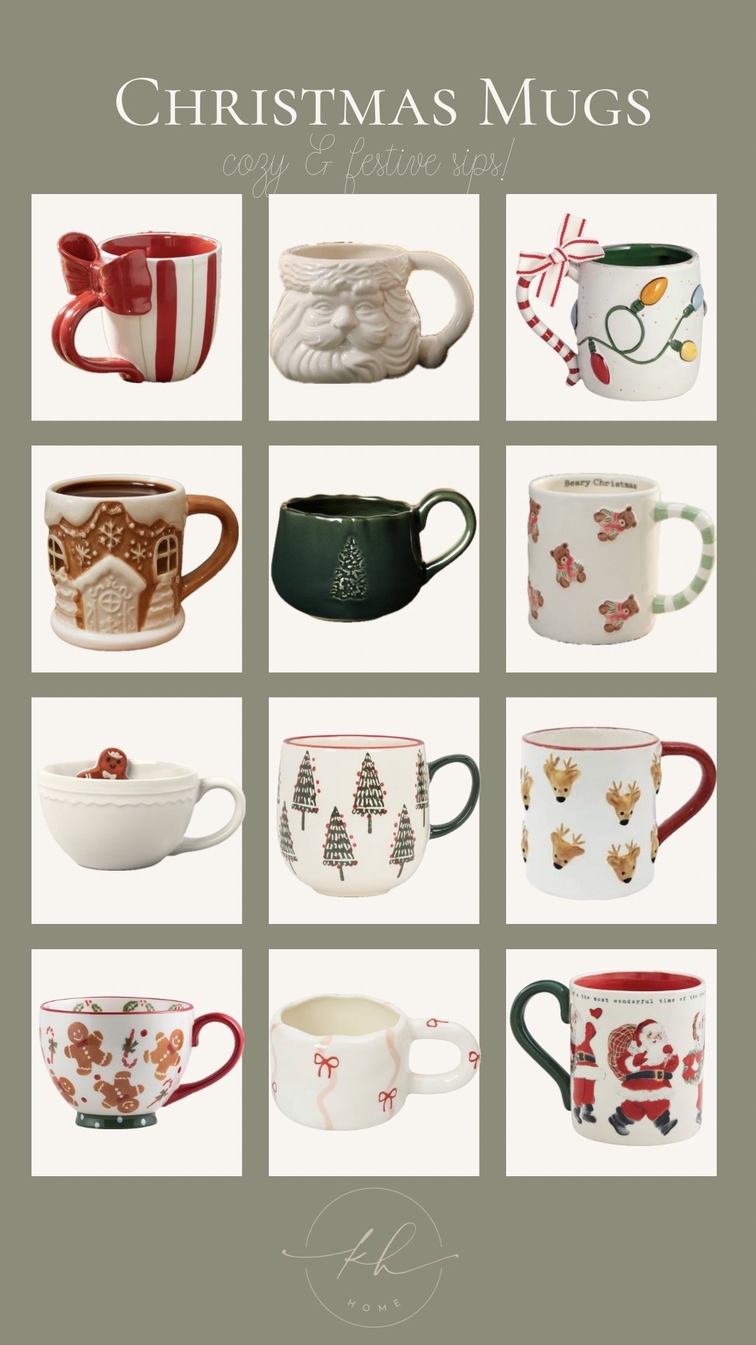 Christmas mugs for a festive sip! ☕️🎅🏻

#LTKSeasonal #LTKHome #LTKHoliday