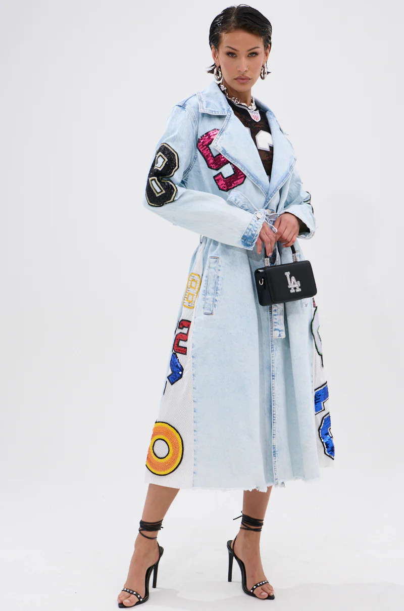 COUNTDOWN PATCH DENIM TRENCH | AKIRA