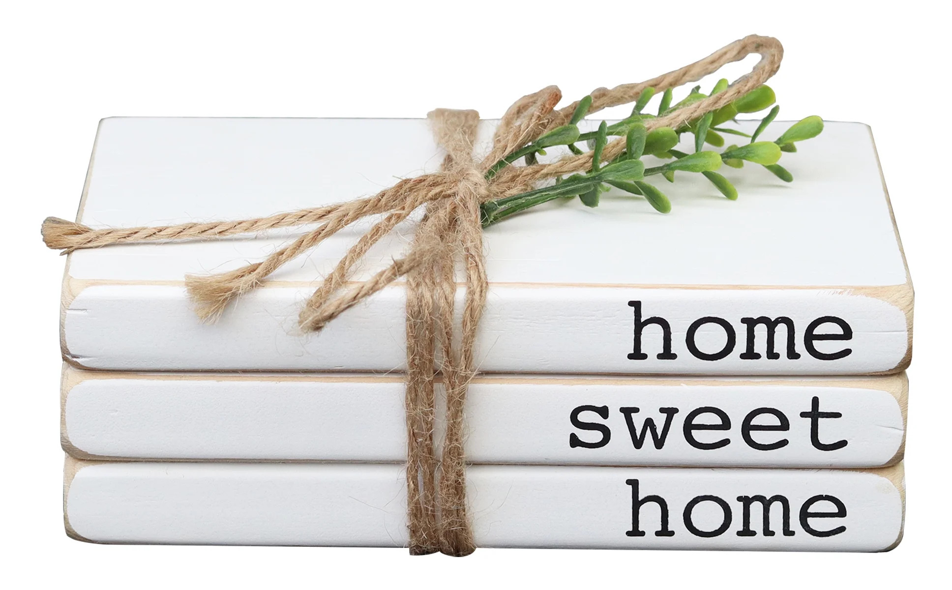 Parisloft Home Sweet Home Farmhouse Wood Book Decor, White, 4.75 x 3 x 7.125 inches | Walmart (US)