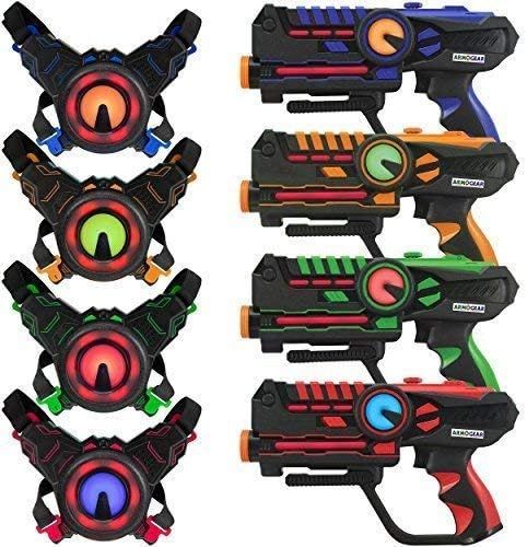 Amazon.com: ArmoGear Laser Tag – Laser Tag Guns with Vests Set of 4 – Multi Player Lazer Tag ... | Amazon (US)