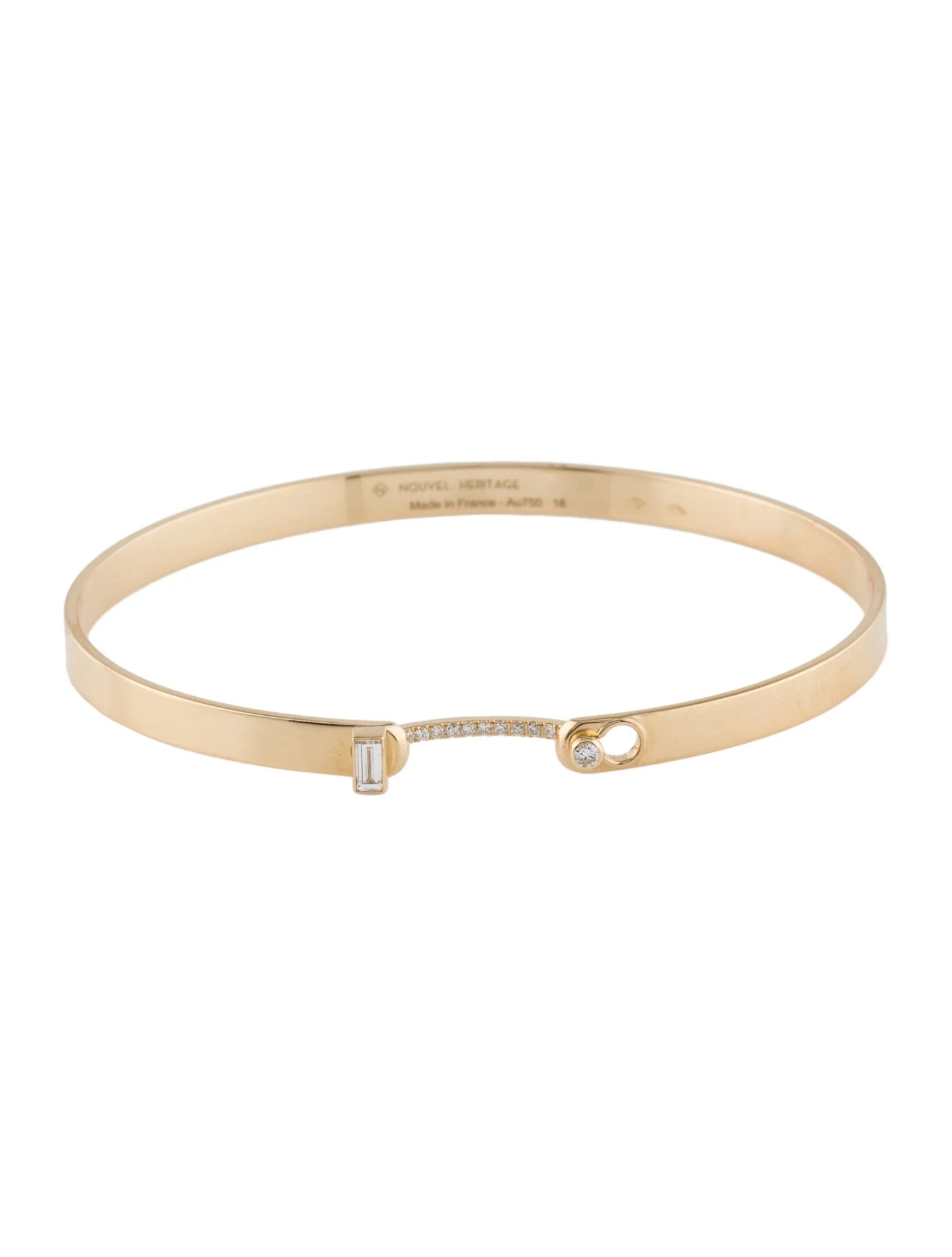 18K Diamond Dinner Date Mood Bangle Bracelet | The RealReal