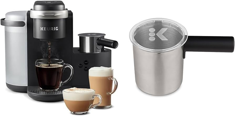 Keurig K-Cafe Single Serve K-Cup Coffee, Latte and Cappuccino Maker, Dark Charcoal & Works Non-Da... | Amazon (US)