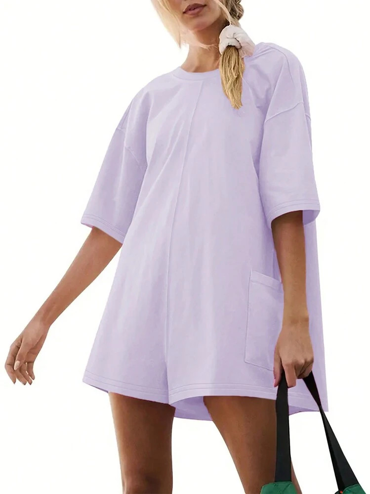 INAWLY Women's Plain Simple Daily Jumpsuit | SHEIN