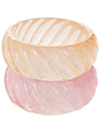 Glitter Resin Chunky Statement Bangle Bracelet Set | Dillard's