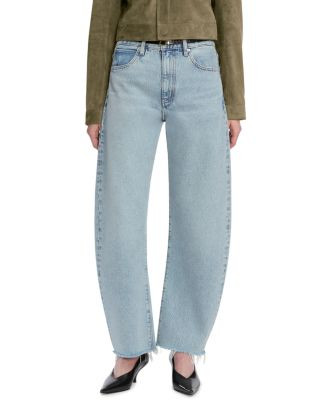 The Bubble High Rise Crop Barrel Leg Jeans in Outlaw Raw Fray | Bloomingdale's (AU)