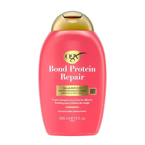 OGX Repair & Protect Bond Protein Repair Shampoo, Lightweight Hair Wash Cleanses & Targets Damaged Hair for Effective Bond Repair, Formulated without Parabens, 13 fl. oz | Amazon (US)