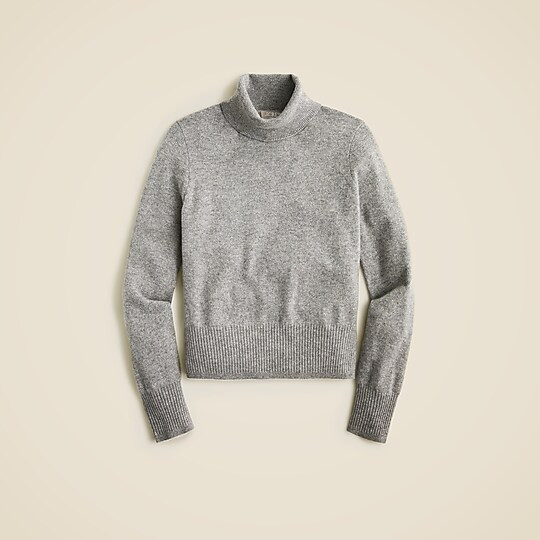 Cashmere cropped turtleneck sweater | J. Crew US