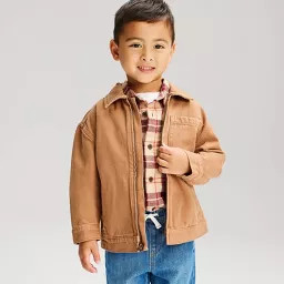 Toddler Boys' Denim Jacket - Cat & Jack\u2122 Tan 4T | Target