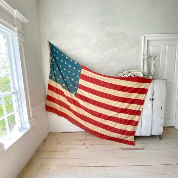 48 Star Vintage American Flag for Vintage 4th of July | Etsy | Etsy (US)