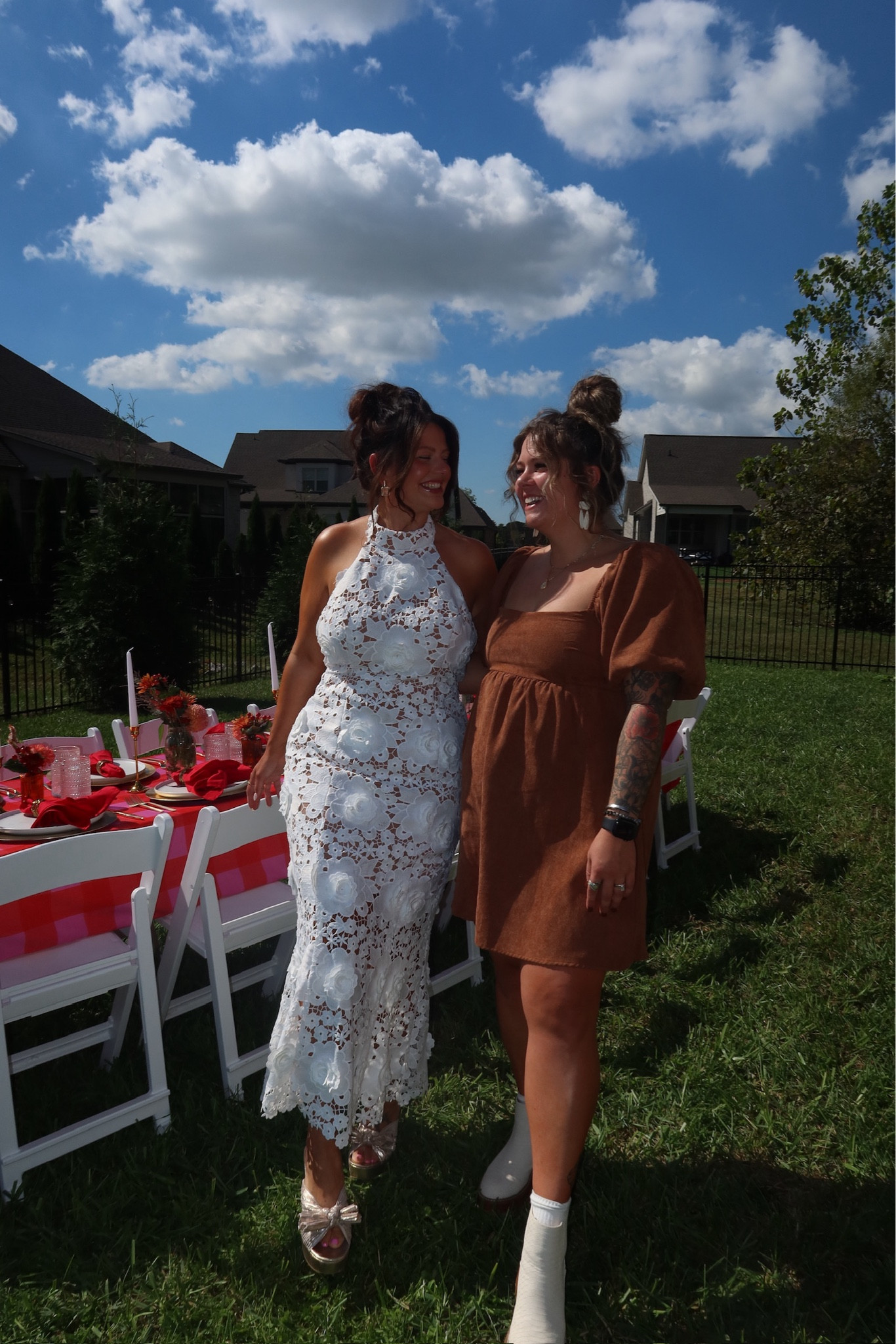 Bridal shower for my girl! My dress is old from Francesca’s but tried to link similar. Her dress is revolve! 

Bridal shower // fall shower // midsize // fall outfit // bridal 