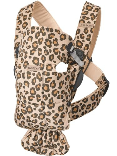 BabyBjörn Baby Carrier Mini, Cotton, Beige/Leopard | Newborn Carrier (7-25 lbs), Ergonomic, Easy-to-Use | Amazon (US)