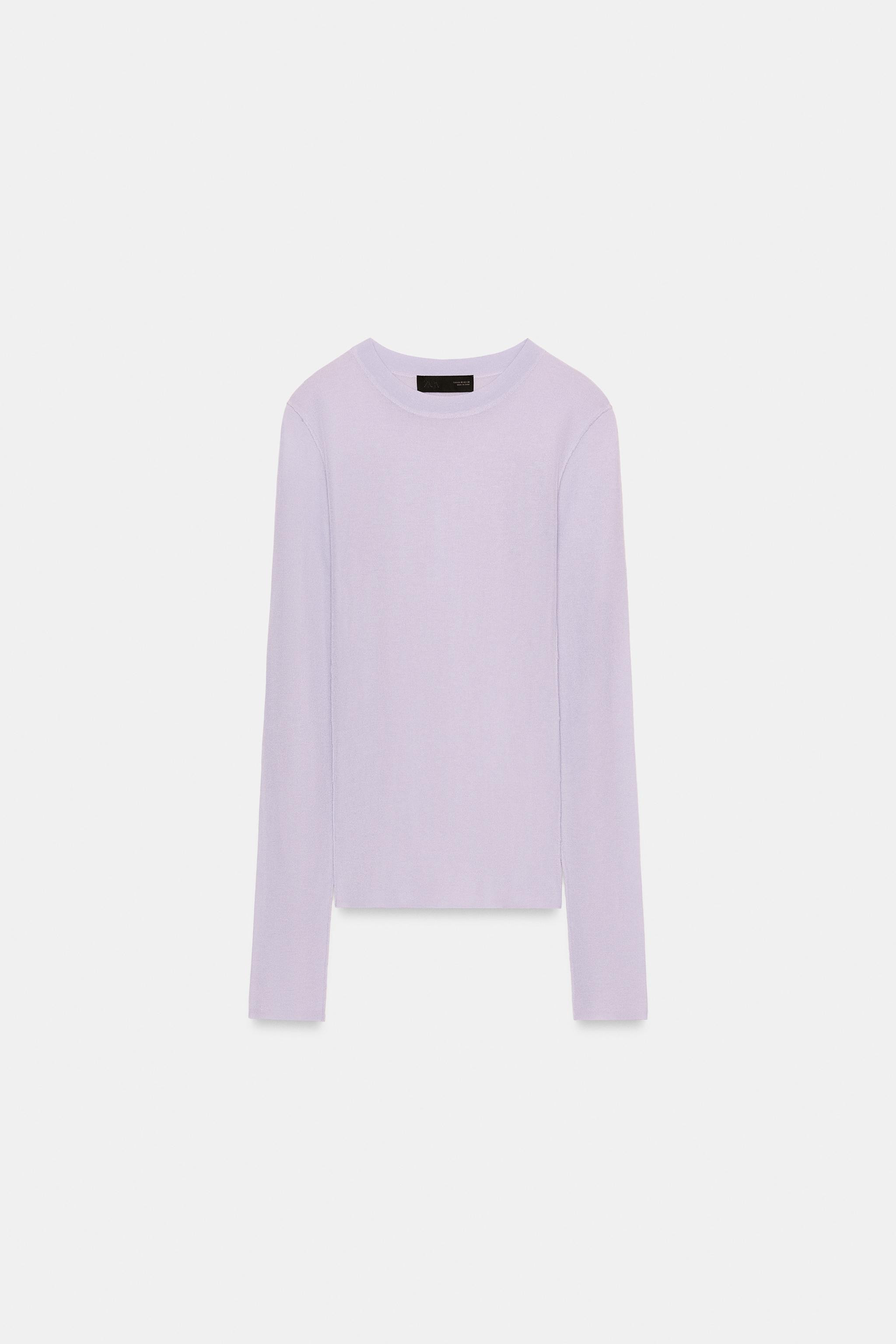 FINE KNIT SEMI-SHEER TOP | Zara UK