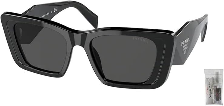 Prada PR08YS Butterfly Sunglasses for Women + BUNDLE with Designer iWear Care Kit | Amazon (US)