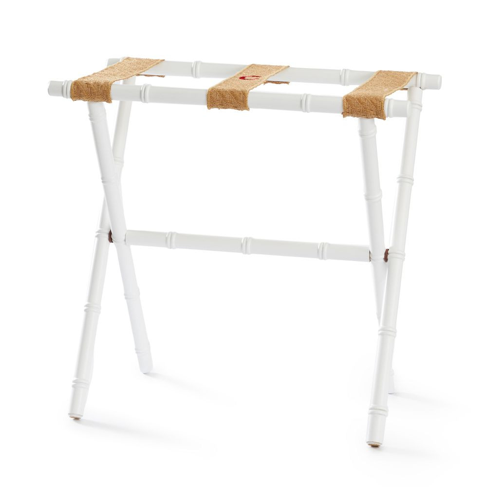 Monogrammed Folding Luggage Rack | Mark and Graham