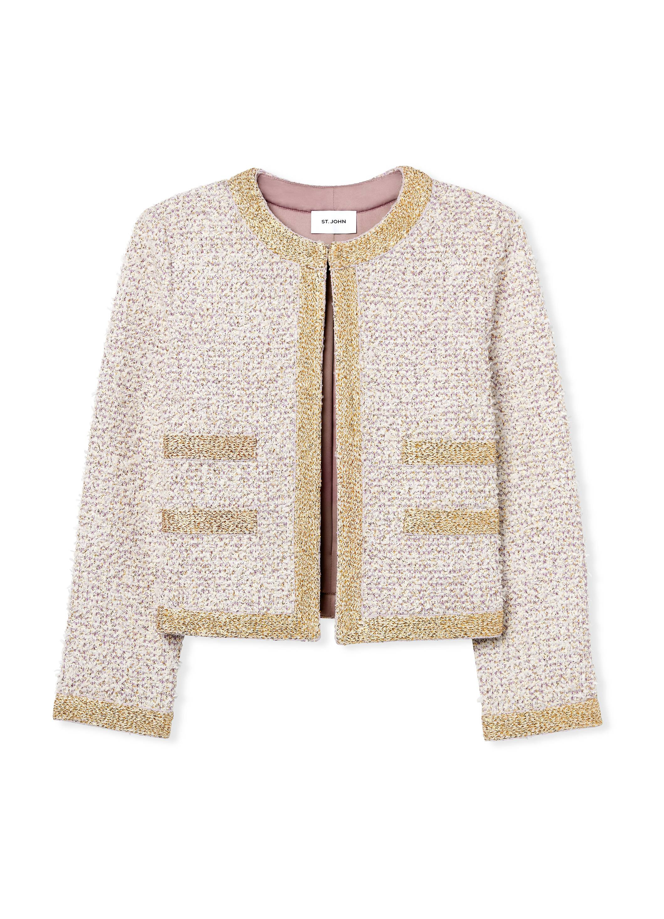 Eyelash Sequin Tweed Jacket | St. John Knits